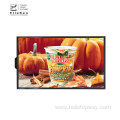 55 inch Wall-mounted digital menu board in restaurant